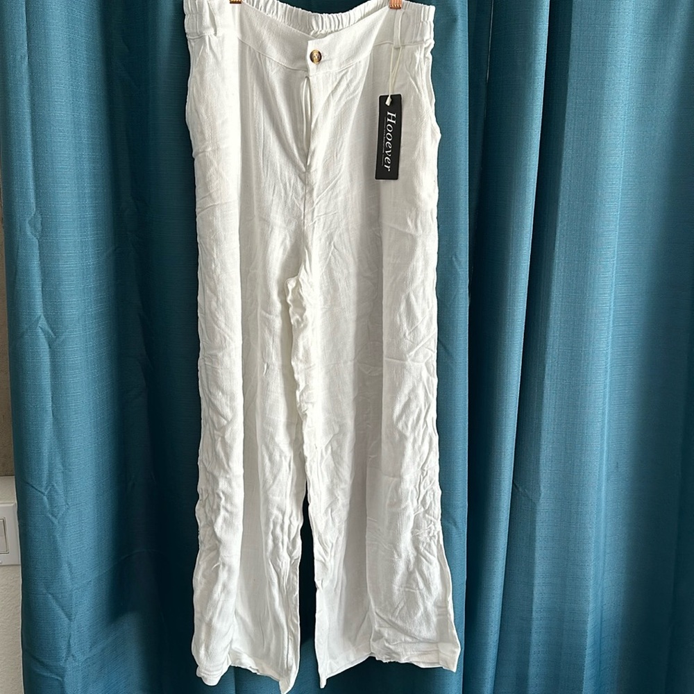 Women’s XL white linen pants